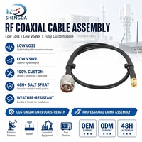 Kabel Koaksial SMA Male ke N Male LMR200 Kabel Tembaga Murni Low Loss untuk Antena 3G 4G 5G 6G LTE GPS WiFi Perakitan Kabel RF