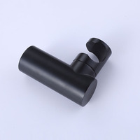 Ensemble de robinetterie de douche personnalisé pour hôtel, finition chrome noir poli, mitigeur de douche à effet pluie en cuivre, montage sur plan, kit de douche à 1 poignée