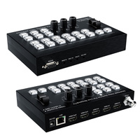 Commutateur vidéo Justlink SDI HDMI pour diffusion en direct et télévision, carte de capture H.265 1080p, sorties doubles PGM/PVW, transitions fluides