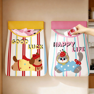 Wall Mounted Storage Bag Rectangle Large Capacity For Kitchen Shopping Bags Plastic Mesh Organizers - Product Image 1