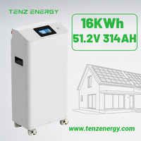 Baterai LiFePO4 16kWh Tipe Lantai Beroda untuk Penyimpanan Energi Cadangan Surya Rumah dan Usaha Kecil, Produsen Cina