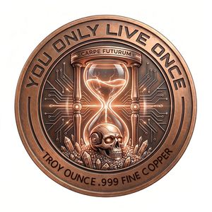 Wholesale High Quality 3D Cyberpunk Mecha Knight Memento <strong>Vivere</strong> 99.9% Pure Copper 40mm Commemorative Coin for Art Collection - Product Image 2