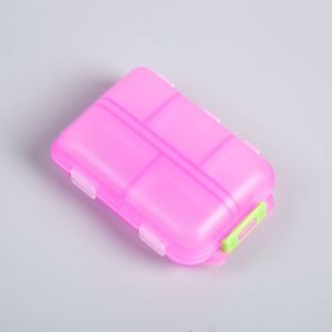 Portable mini pillbox, portable 5-compartment square transparent <b>plastic</b> <b>drawer</b> jewelry <b>storage</b> box - Product Image 3