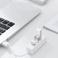 Hub USB 3.0 Mini 4 Ports de Haute Qualité, Répartiteur pour Ordinateur Portable, PC, Périphériques, Accessoires, Prise en Charge du Débit de Transfert de Données 480 Mbps