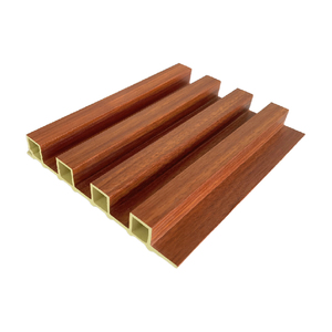 Panneau mural en PVC en fibre de <span class=keywords><strong>bambou</strong></span> WPC <span class=keywords><strong>noir</strong></span> classique Décoration intérieure cannelée en grain de bois Panneaux à revêtement individuel - Product Image 1