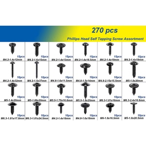 Kit surtido de arandelas de tornillo autorroscantes de cabeza de tornillo de carrocería automotriz de 270 piezas - Product Image 3