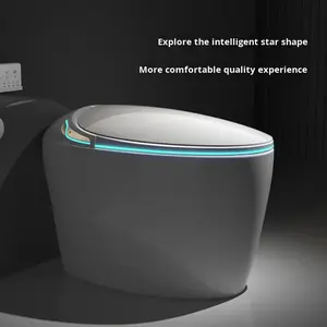 WC intelligent multifonctionnel certifié CE avec siège chauffant à une rangée, valve de vidange de type S intégrée et système sans pression d'eau - Product Image 3