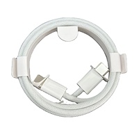 Câble USB-C tressé 3 pieds 60W à charge rapide, cordon d'alimentation tressé pour téléphones iOS et Android, utilisation avec appareil photo