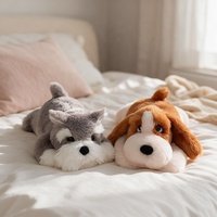 Peluche personnalisée, chien endormi moelleux, animaux en peluche, quatre styles pour la décoration de chambre et l'approvisionnement des magasins de détail