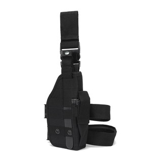 600D Nylon Molle Rechte Oberschenkel-Pistolenholster Schwarz Verstellbares Universelles Taktisches Beinholster - Product Image 4