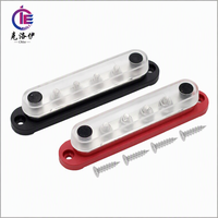 Barre de distribution M6 pour bateau/yacht avec couvercle transparent, borne de puissance en cuivre, bloc de jonction pour batterie de stockage d'énergie à courant élevé
