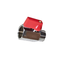 Mini robinet à tournant sphérique en laiton 1/2 po poignée manuelle en aluminium ODM/OEM vanne d'eau à haute température forgée d'usine