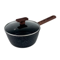 Ensembles d'ustensiles de cuisine antiadhésifs en Offre Spéciale Ensemble de casseroles en aluminium forgé Pot à sauce antiadhésif avec poignée Pot à lait