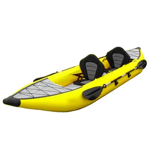 Bằng Sáng Chế Tư Nhân Thiết Kế Inflatable Hai Lớp Kayak Để Bán Drop Stitch PVC Kayak Inflatable 2 Người Drop Stitch