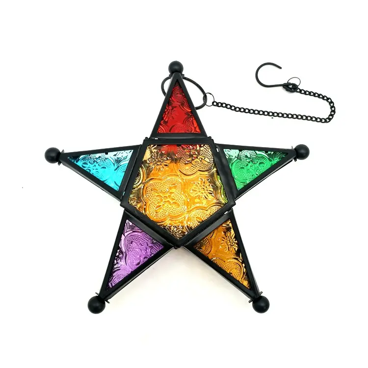 Star Tea Light Hanging christmas decor Lantern Candle Holder