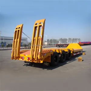 60 -- 100 ton 3-6 akslar ağır buldozer taşıma lowboy uzatılabilir römork lowbed kargo römork düşük yükleyici römork