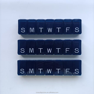 Custom Logo 7 Day Pill Box with Braille Promotional Weekly Organizer