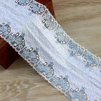 Zèle En Gros Style Français Lingerie Nouveau Fantaisie Nylon Élastique Coupe Bordure Dentelle Garniture Tissu Doux Spandex Paillettes Décoration