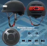 Casque intelligent Gudook avec commande vocale Bluetooth, phares, clignotants, lumières d'avertissement, haut-parleur pour vélo, scooter, cyclisme