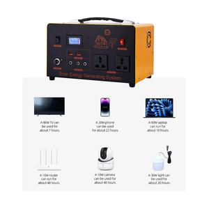 Générateur portable de stockage d'énergie solaire photovoltaïque avec batterie au lithium fer phosphate 500W pour usage domestique - Product Image 1
