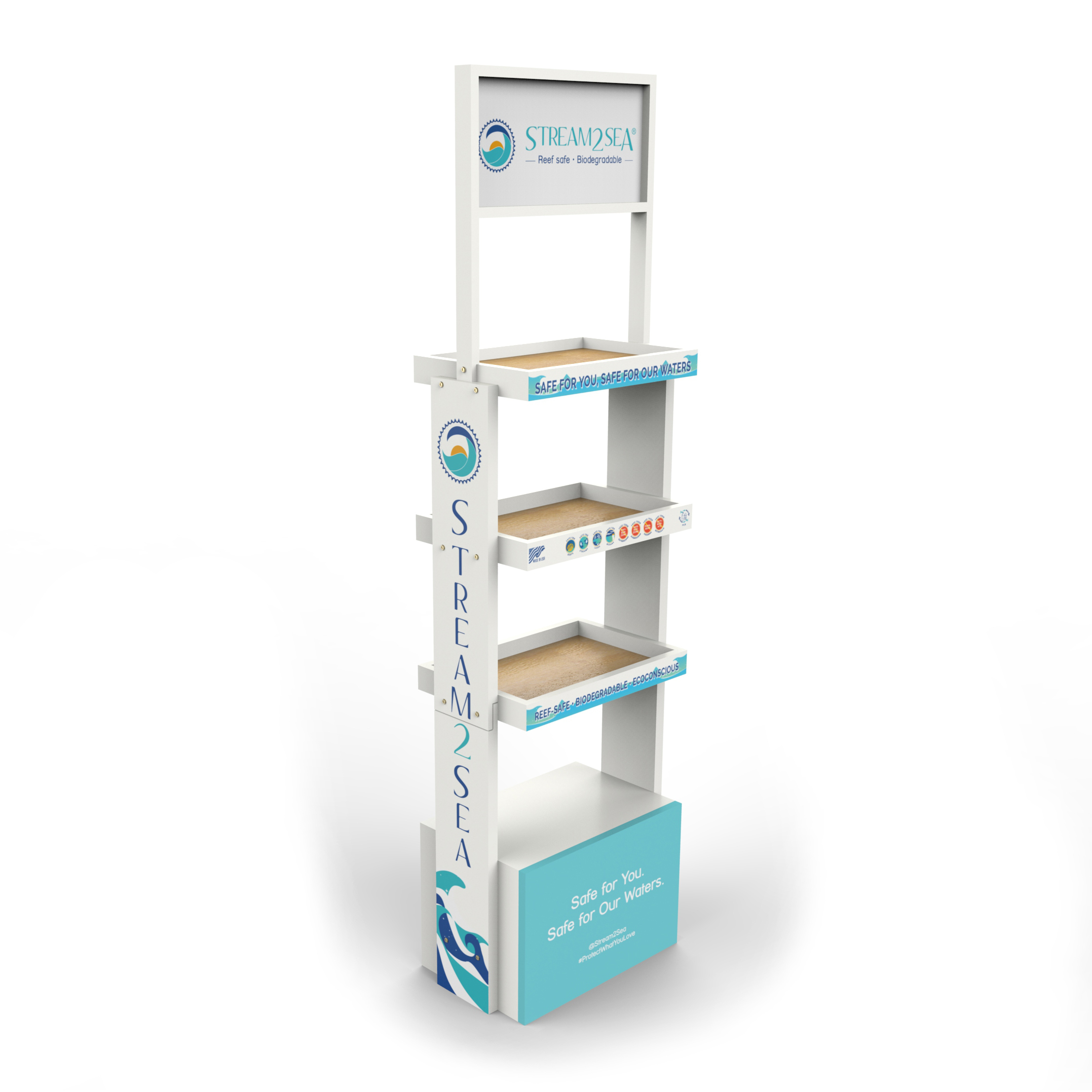 Hot Selling Cosmetic Store Display Stand Skin Care Display Rack With Custom Logo — view 3