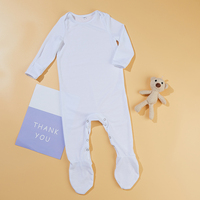 बांस बच्चे jumpsuit 190g पॉलिएस्टर बच्चे rompers नवजात jumpsuits rompers