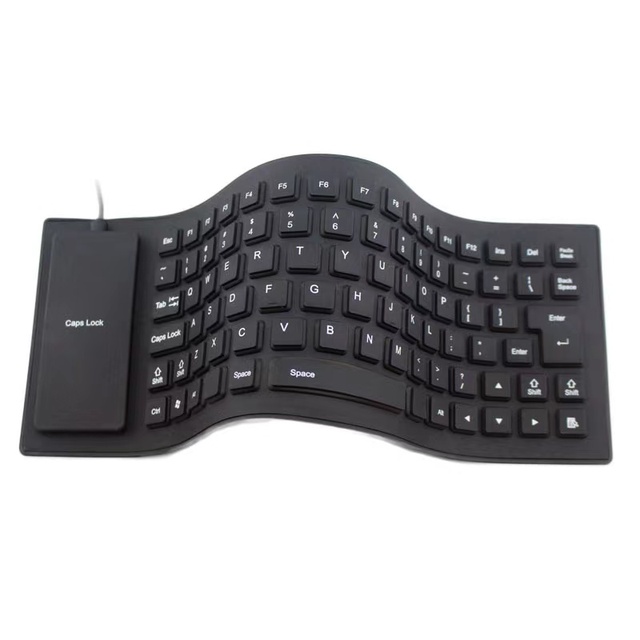 85 Keys Silicone Digital Mute Wired Folding Waterproof Soft and Flexible Usb Azerty Office Keyboard for Laptop