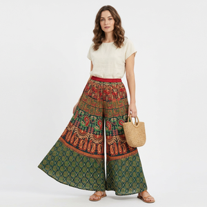 Falda Maxi Boho con Estampado de Mandala, Estilo Harem, Pierna Ancha, para Yoga, Danza del Vientre, Estilo Gitano, Pantalón Bohemio - Product Image 1
