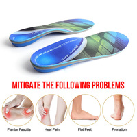 Semelle orthopédique de haute performance pour pieds plats sévères, avec soutien de la voûte plantaire, en PU, pour une correction orthopédique