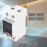 ANDELI WiFi Pemutus Sirkuit Digital Fase Tunggal 63A 220V dengan Akurasi Kelas 1.0 dan Rentang Pengukuran 0-9999.9 kWh
