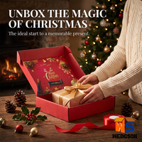 Boîtes en carton ondulé personnalisées avec logo pour Noël, boîte d'emballage cadeau rouge en kraft pour cosmétiques, boîte en papier de luxe