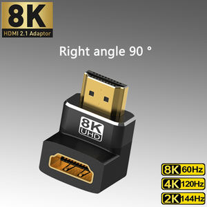 Adaptateur HD 8K mâle vers femelle, rallonge à angle droit 90/270 degrés, <span class=keywords><strong>mini</strong></span>/micro adaptateur HDTV 8K 60Hz 4K 120Hz pour HDTV, ordinateur portable, PS5 - Product Image 4