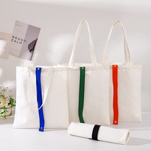 Cotton Canvas Tote Bag 12 Oz Square Shape With Printing For Advertising Use - Product Image 2