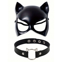 Masque de maquillage réutilisable en PVC Catwoman, écologique, pour fête, Halloween, remise de diplôme, Noël, carnaval, sexy