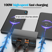 Nouveauté Câble USB Bio 100W 2 en 1 avec connecteurs USB Type-C Multi-chargeur Charge rapide pour Android