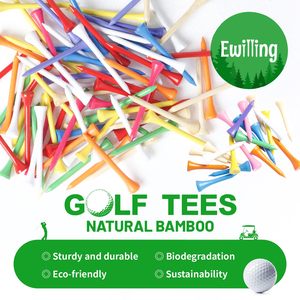 Tees de Golf con Logotipo Personalizado, Varios Colores, Tees de Golf Profesionales de Madera de Bambú, Reducen la Fricción y la Resistencia, Soporte para Tees de Golf - Product Image 5