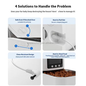 全新 OEM 智能狗粮喂食器 遥控高清夜视可旋转摄像头 智能宠物食物分配器 带双向视频 - Product Image 6