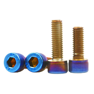<span class=keywords><strong>Vis</strong></span> à tête cylindrique hexagonale en acier inoxydable 304 bleu brûlé pour modification de moto et de voiture électrique - Product Image 4