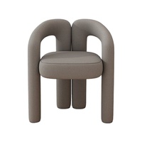 Chaise de salle à manger en cuir PU de luxe nordique, design moderne en velours crème, durable, pour salon et salle à manger
