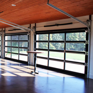 Portes de <span class=keywords><strong>garage</strong></span> sectionnelles en aluminium et verre personnalisées pour projets de construction, portes de <span class=keywords><strong>garage</strong></span> isolantes électriques à enroulement pour maisons résidentielles - Product Image 1