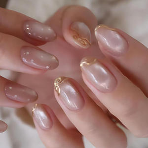 Uñas <span class=keywords><strong>Postizas</strong></span> de Acrílico de Alta Calidad, 24 Piezas, Uñas Francesas de Lujo, Marca Privada, Caja de Empaque para Vendedores - Product Image 6