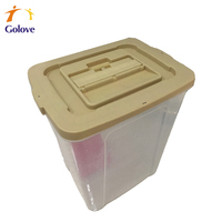 Urne transparente en plastique multifonctionnelle de la boîte de vote d'élection de 65 litres pp