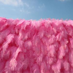 8ftx8ft 3d rose vif plume fleur mur toile <span class=keywords><strong>de</strong></span> <span class=keywords><strong>fond</strong></span> tissu artificiel enrouler fleur mur pour la décoration <span class=keywords><strong>de</strong></span> mariage - Product Image 5