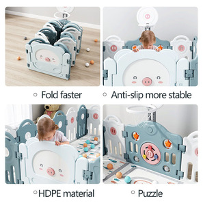 Aggiornato HDPE Materiale Pieghevole Kid Giocare Cortile di Sicurezza Recinzione Bambino di Plastica Box - Product Image 3