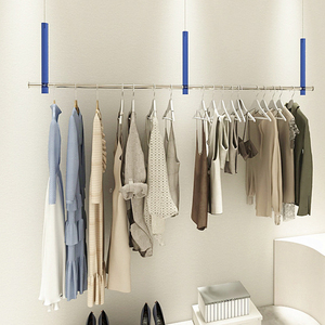 Exhibidores de Ropa Colgantes de Techo Ajustables para Tiendas de Ropa Femenina Moderna y Personalizada - Product Image 2