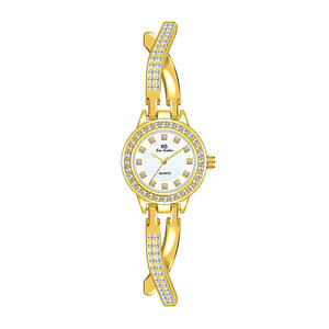 Nouvelle montre pour femmes 2024 Montre de luxe avec faux diamants Bracelet de mode - Product Image 4