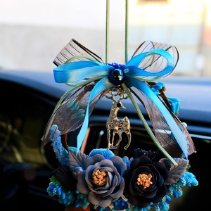Guirnalda de Flores de Cristal Hecha a Mano de Lujo, Estilo Moderno Brillante, Decoración Interior para Automóvil, Accesorio Ornamental para Mujer - Product Image 5