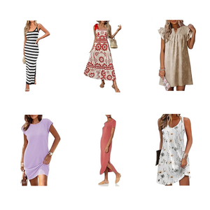 Vestidos Casuales de Alta Calidad al por Mayor, Surtido de Diseños Variados para Mujer, Estilos Aleatorios de Temporada de Verano, Lote para Uso Diario - Product Image 5