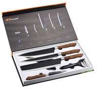 Ensemble de 6 couteaux de cuisine antiadhésifs en acier inoxydable