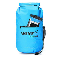 Sac étanche en PVC pour extérieur 10L/20L avec motif personnalisable et bretelles pour la natation, le rafting, la plage et la pêche à la ligne